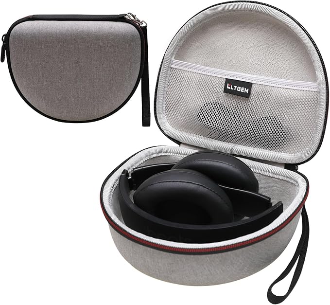 Headphone Case Compatible with Beats Studio Pro/Solo 4 / Studio 3 / Solo 3 / Picun B8 / BERIBES/JLab JBuds Lux ANC Wireless Bluetooth Noise Cancelling Headphones, Light Gray(Case Only)