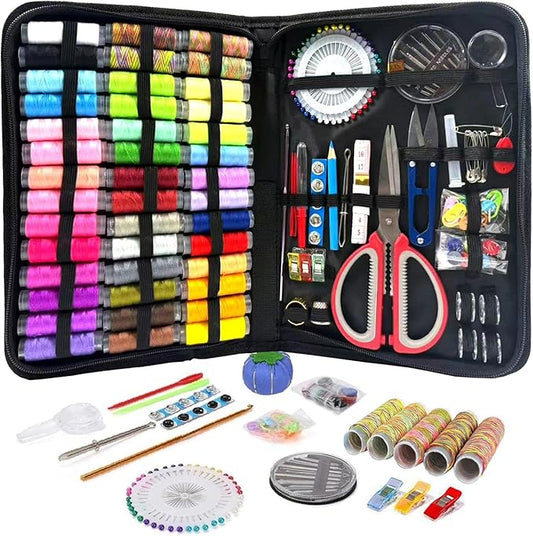 197PCS Sewing Kit for Adults, 43 XL Thread Spool, Beginners with Advanced Large Sewing Sets, Suitable for Travelers, Adults, Children, Beginners, Emergency Items, DIY and Family Sewing Kit