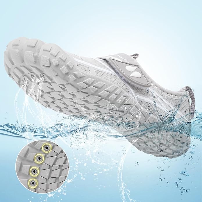 Stelle Kids Water Shoes Wide Toe Box Barefoot Quick Dry Non-Slip Aqua Shoes for Boys Girls Toddler Beach Swim Pool