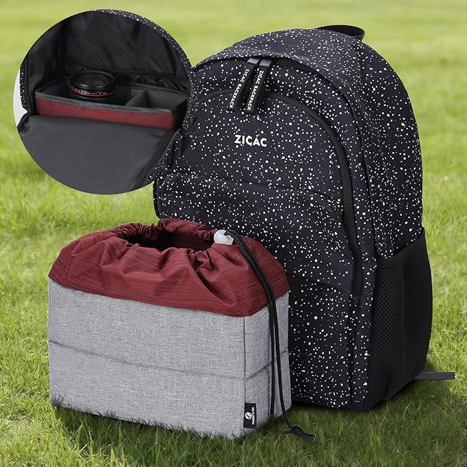 Koolertron Waterproof DSLR Camera Bag with Removable Insert, Adjustable Compartments, Fits in Camera Bags - Protective Case for DSLR/SLR Cameras & Accessories