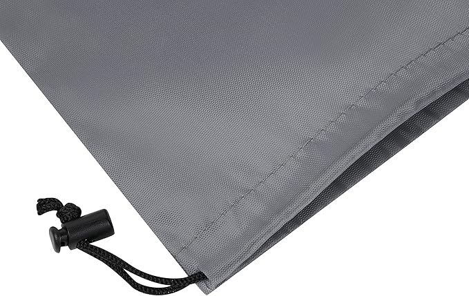 PALTERWEAR Drawstring Pouch (5 x 7 Inch - 12 Pack - Grey) Small Nylon Cinch Bag with Toggle for Travel, Gym and Storage