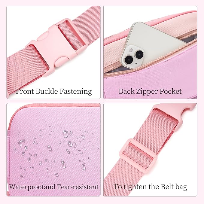 Fanny Pack Birthday Graduation Gifts for 7 8 9 10 11 12 13 Year Old Teen Girls Her Kids, Preppy Cute Trendy Stuff Colorblock Crossbody Bag Adjustable Belt Bags for Travel Essentials