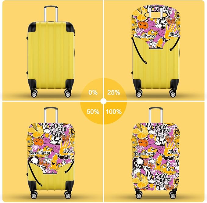Luggage Covers for Suitcase Protector Tsa Approved Fits 20 24 28 Inch Luggage, Custom Baggage Cover for Travel Anti Scratch Dirt Washable