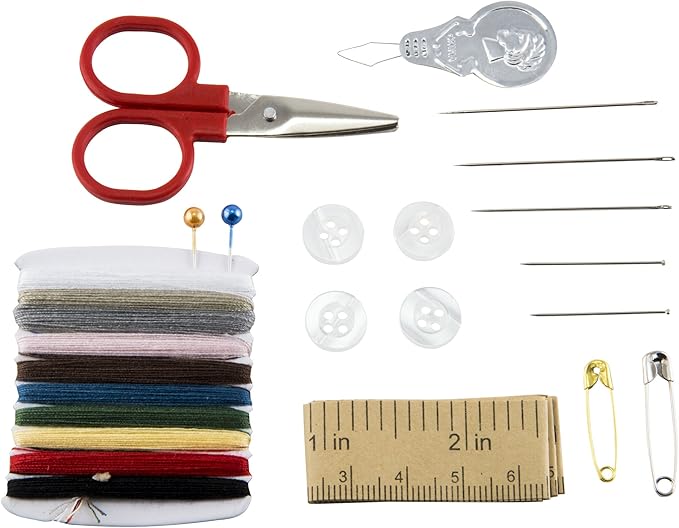 SINGER 01927 Travel Sewing Kit in Case, Assorted Colors, Multicolor