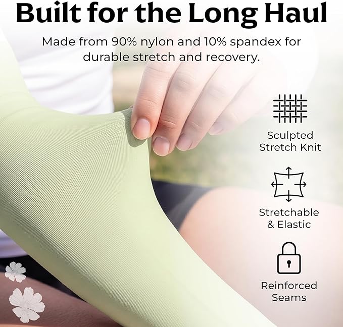 SportsTrail Cooling Arm Sleeves for Men & Women – Breathable, UV Sun Protection, Sports Arm Sleeves for Women, Men & Youth