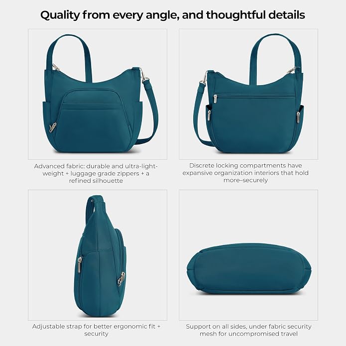 Travelon Anti-theft Classic Crossbody Bucket Bag | Anti-theft