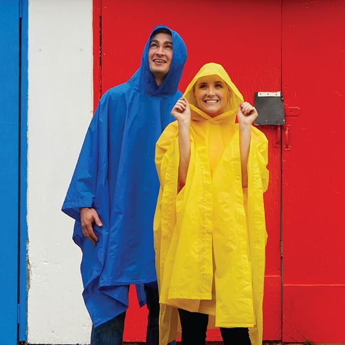 totes Adult Packable Lightweight Adjustable Rain Poncho