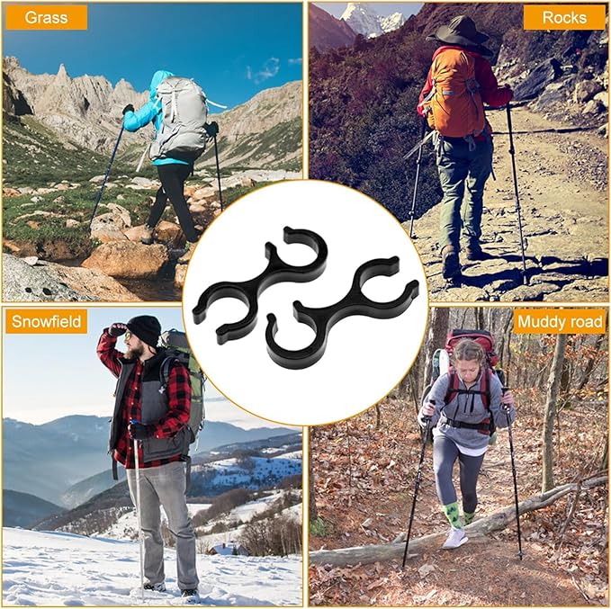 Trekking Pole Tips Set - Walking Sticks Replacement Tip Protectors - Snow & Mud Baskets