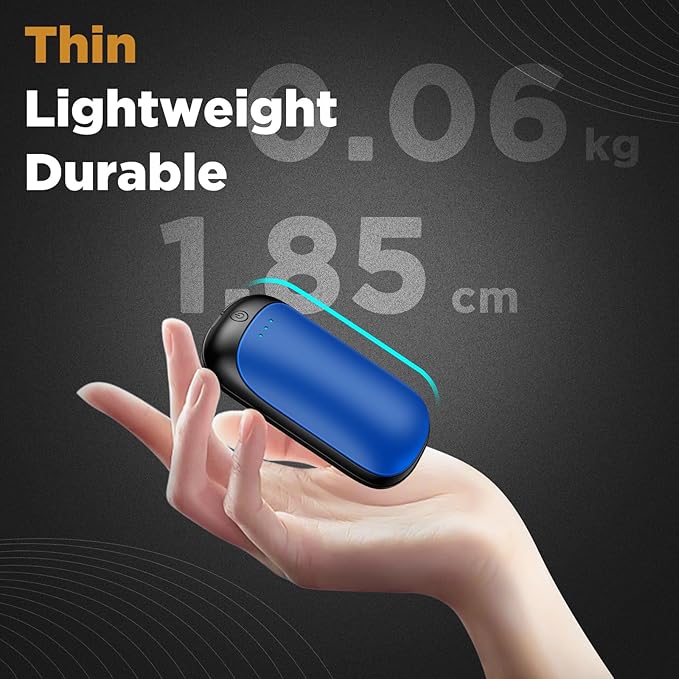 2 Pack Hand Warmers Rechargeable, Portable Electric Hand Warmers Reusable, USB 2 in 1 Handwarmers, Outdoor/Indoor/Warm Gifts for Men Women Kids