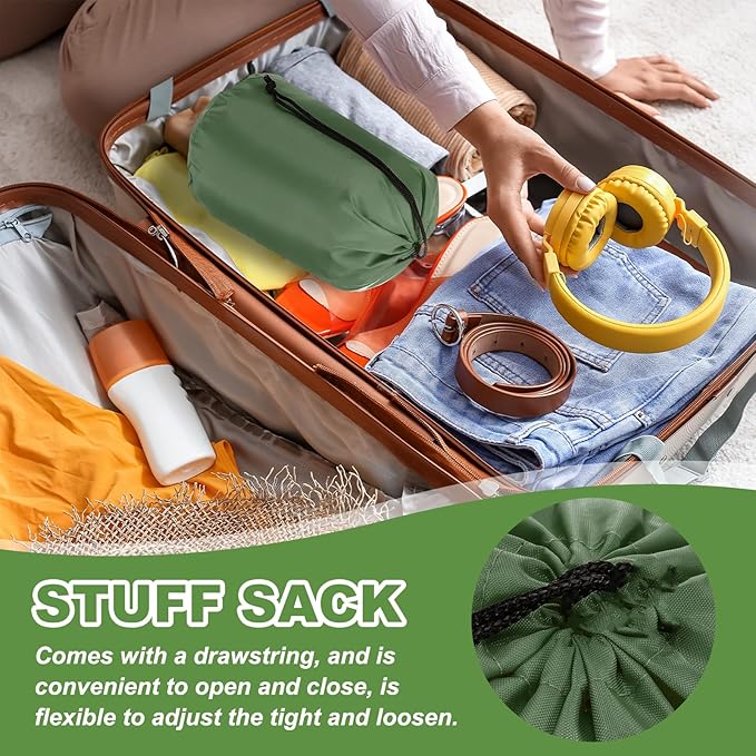 PATIKIL Stuff Sack, Waterproof Outdoor Storage Sack Portable Drawstring Dust Flap Bags Lightweight Sleeping Bag for Camping Hiking Travel
