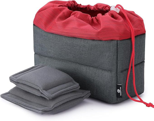 Koolertron Waterproof DSLR Camera Bag with Removable Insert, Adjustable Compartments, Fits in Camera Bags - Protective Case for DSLR/SLR Cameras & Accessories