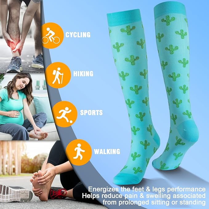 bropite Compression Socks for Women & Men Circulation-Support Knee High Socks 20-30 mmhg-Best for Running,Medical,Nurse,Travel
