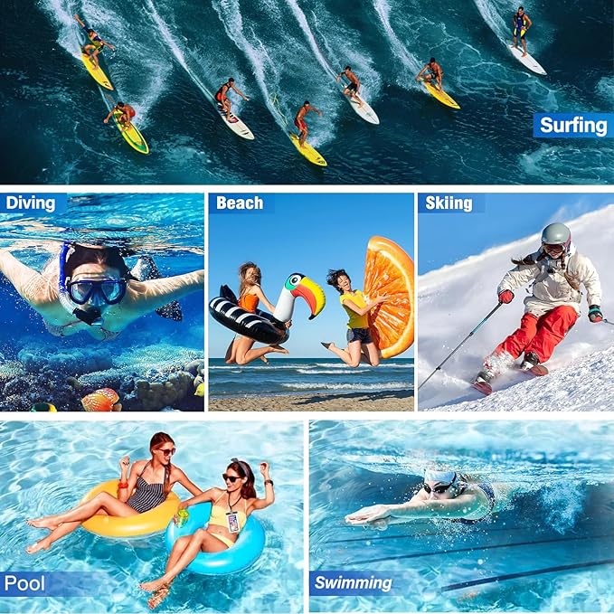 Waterproof Case Compatible with iPhone 14 Pro Max/13/12/11/XR/X/SE/8/7, Galaxy S22/S21 Google up to 7.5" IPX8 Dry Bag Vacation Essentials (Balck-4)