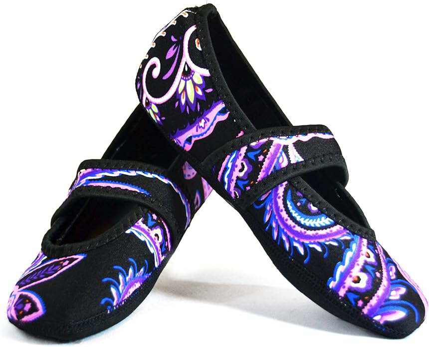 Nufoot Betsy Lou Women's Slippers, Foldable, Flexible Flats, Slipper Socks, Travel Slippers, Exercise Shoe, Dance Shoe, Yoga Socks, House Shoes, Indoor Shoes