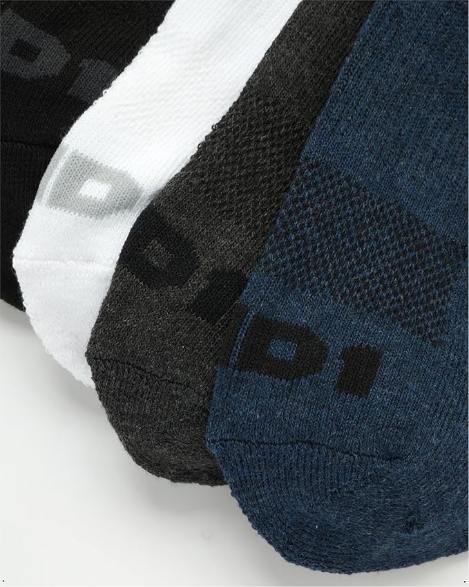 AND1 Mens No Show Socks - 12 Pack Performance Stretch Athletic Compression Socks for Men - Sports Low Cut Socks (6-12.5)