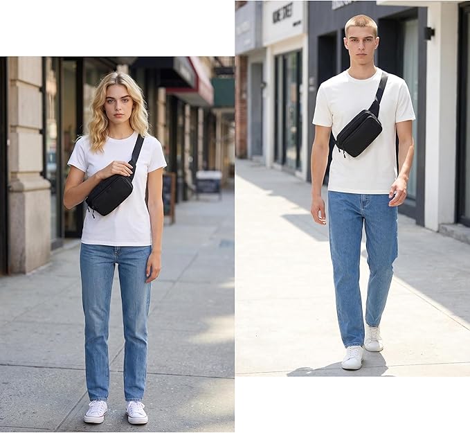 Fanny Pack Nylon Mini Belt Bag Everywhere Belt Bag for Women Water Repellent Waist Packs Crossbody Bags with Adjustable Strap