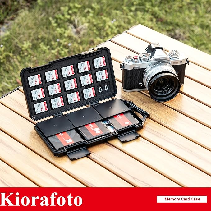 Memory Card Case Carrier with 3 Individual Slim Credit Card Size Memory Card Holder for 36 SD SDXC SDHC & 74 TF MSD Cards,Water-Resistant Micro SD Card Organizer Achieve Easy Daily Carry & Storage