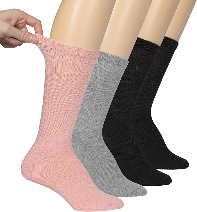 Dr. Scholl's Women's Diabetes & Circulator Socks - 4, 6, & 12 Pair Packs - Non-Binding Moisture Management