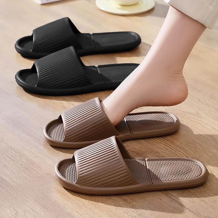 Shower Shoes Travel Foldable Portable Non Slip Slippers for Hotel Guests Swimming Spa Unisex Men Women Lightweight EVA Bathroom Slides Quick Drying Water Resistant Footwear