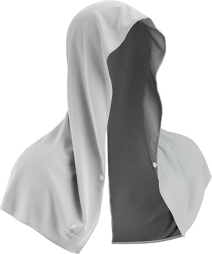 Sukeen Cooling Hoodie Towel, Absorbent Quick-Drying Cooling Towels for Neck and Face, UV Sun Protection Cooling Neck Wraps Sport Head Cooling Towel Hot Weather