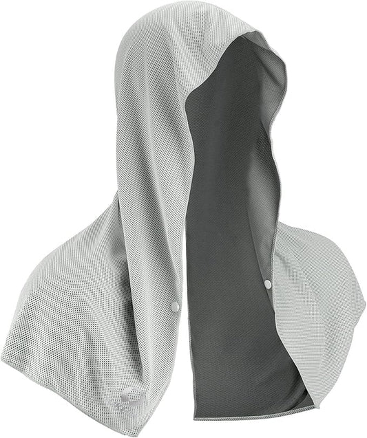 Sukeen Cooling Hoodie Towel, Absorbent Quick-Drying Cooling Towels for Neck and Face, UV Sun Protection Cooling Neck Wraps Sport Head Cooling Towel Hot Weather