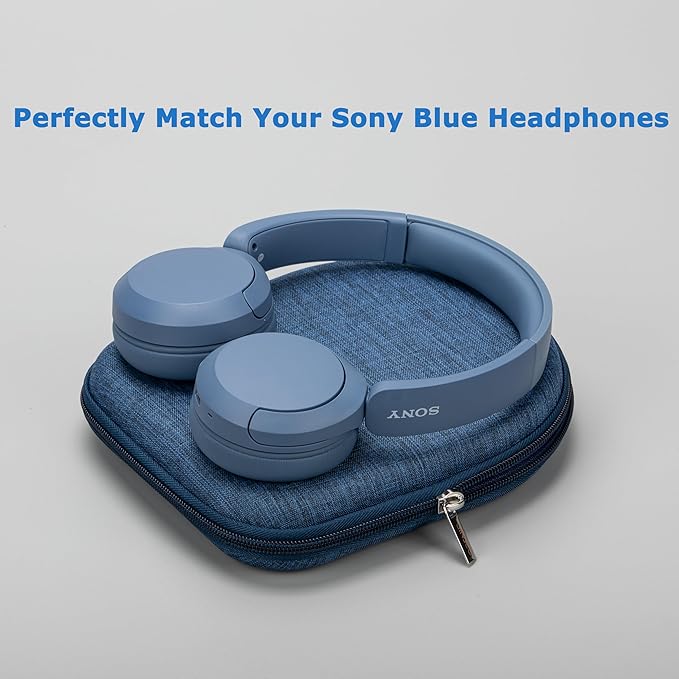 Ginsco Case Compatible with JBL Tune 510BT/520BT/500BT with Sony WH-CH520/510, Ultra-Slim Hard Shell Headphone Case for On Ear Headphones (Blue)