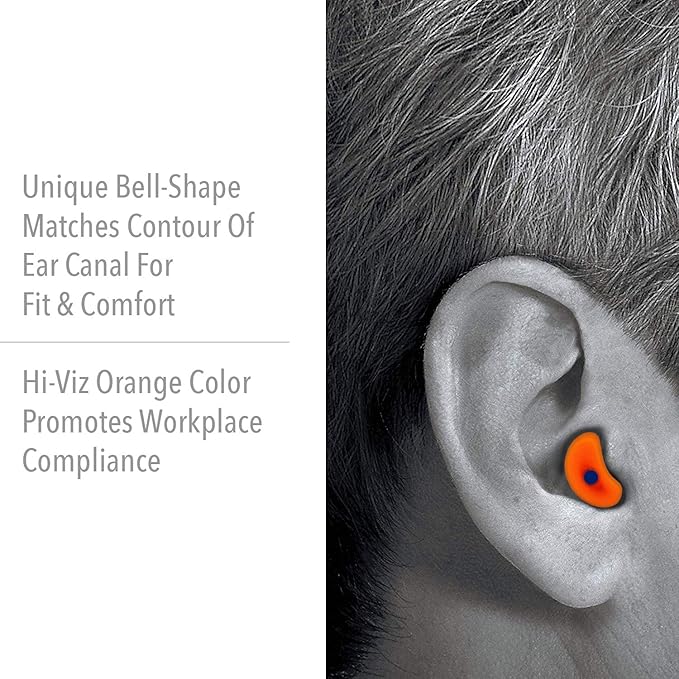 Howard Leight by Honeywell by Quiet Reusable Earplugs, 100 Pairs (QD1), Orange