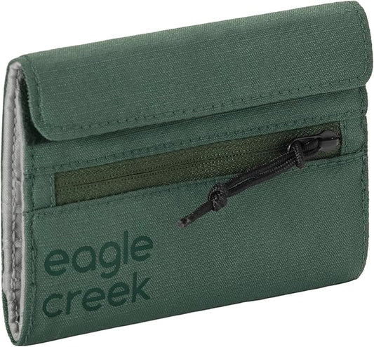 Eagle Creek Stash RFID Wallet - Wallet with RFID-Blocking Technology - Internal Organization for Cards & Cash - Convenient See-Through Window for ID - Lightweight & Durable - Trifold, Grass Green