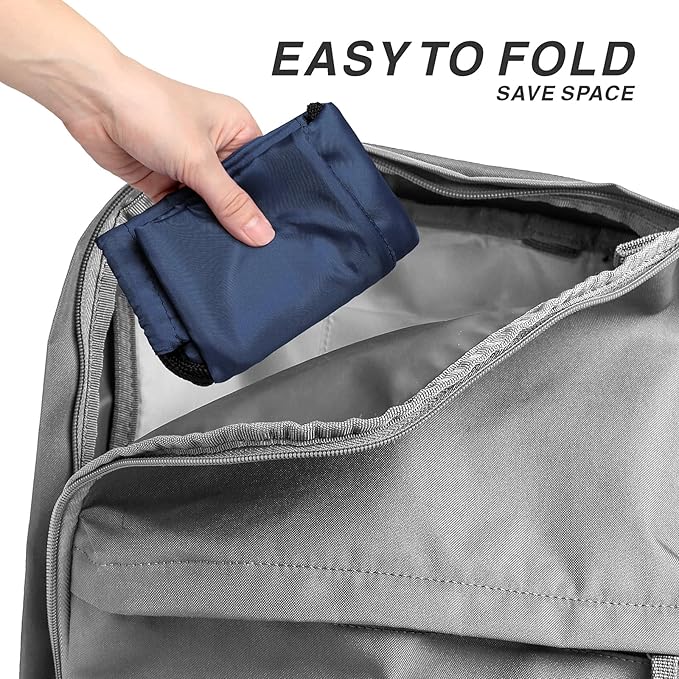 Drawstring Backpack Sports Water Resistant String Bag Sport Gym Sackpack for Women Men Large with Zipper, Navy
