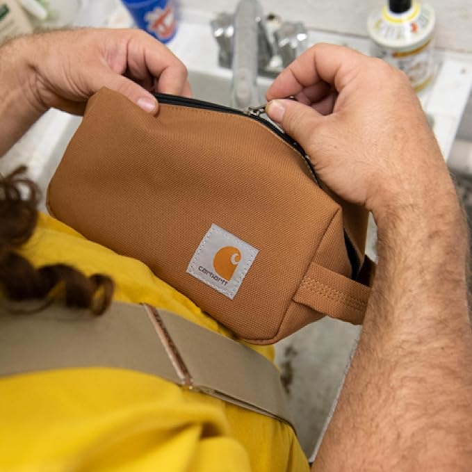 Carhartt Durable Travel Kit, Organize Essentials W/the Water Resistance Toiletry Bag, Early Fog