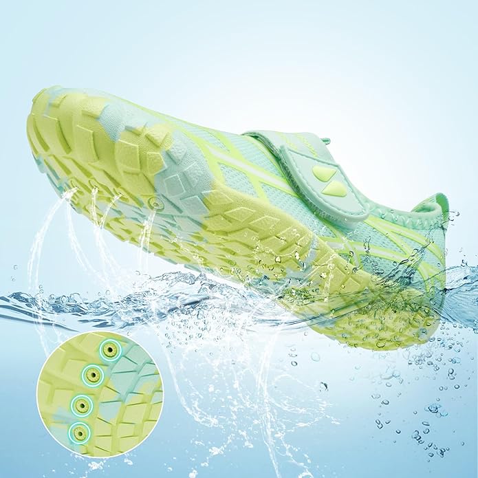 Stelle Kids Water Shoes Wide Toe Box Barefoot Quick Dry Non-Slip Aqua Shoes for Boys Girls Toddler Beach Swim Pool