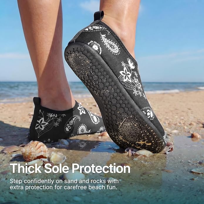 Water Shoes for Women Men Quick-Dry Aqua Socks Swim Beach Outfits Barefoot Yoga Exercise Wear Sport Accessories Pool Camping Must Haves River Hiking Adult Youth Size