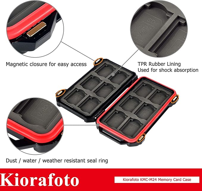 [12 SD + 12 CFexpress Type A] Magnetic Closure Memory Card Case Holder Organizer Protector Keeper for SD SDHC SDXC for Sony CEA-G80T CEA-G160T Alpha 1 A1 A7 IV A7M4 FX3 FX6 Camera Memory Card Storage