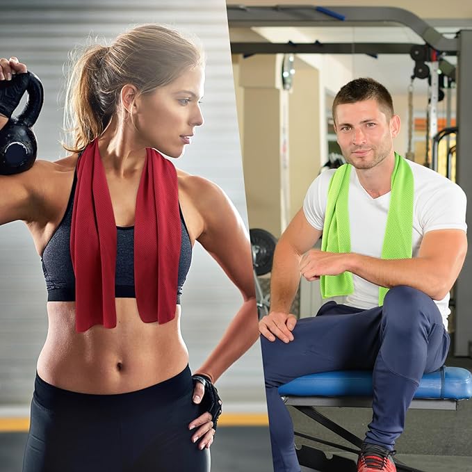 Pallesen Cooling Towel, Cooling Towels for Neck and Face, Cooling Towels for Hot Weather, Sports Cooling Towels, Cooling Towels for Yoga, Running & Gym,Random Color (10)