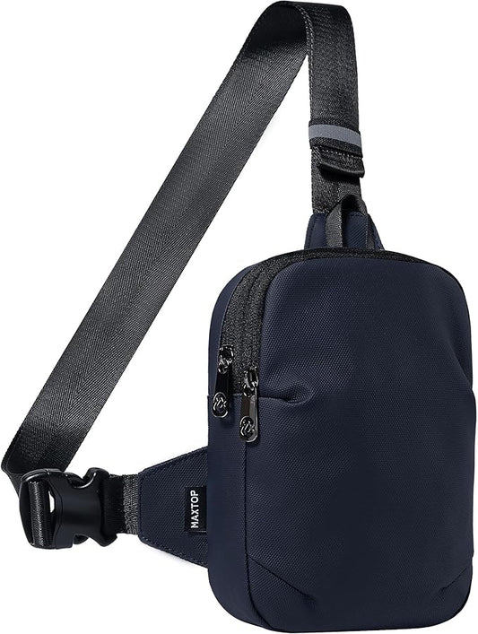 MAXTOP Small Sling Bag for Men Women Crossbody Chest Bags Water Resistant Fanny Pack Purse for Travel Sports Running Work