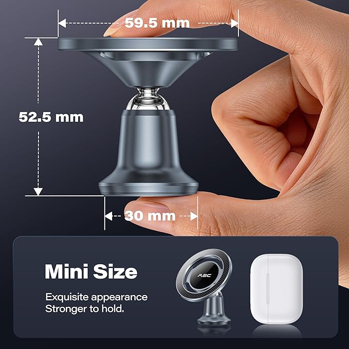 APPS2Car for MagSafe Car Mount - [All Metal] Magnetic Phone Holder for Car Dashboard, Strong Magnet Car Cell Phone Holder Dash Mount, Compatible with iPhone 17 Pro Max Air 16 15 14 13 12