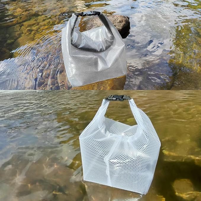 Cosmetic storage bag with dry and wet separation, wash bag, hand-held bag, portable storage bag, simple style,suitable for travel, fitness, swimming, outdoor rafting (White+Gray, Carry-On 20-Inch)