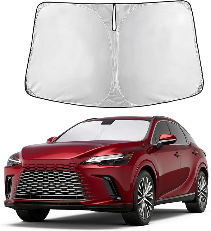 Autovir Windshield Sun Shade Fit for 2023-2024 2025 2026 Lexus RX Sunshade, Front Car Window Shades Sun Visor, Blocks UV Rays & Heat, Car Accessories