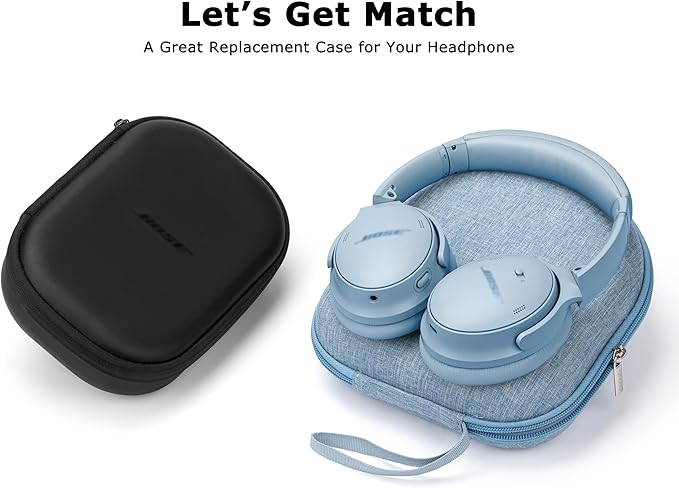 Ginsco Universal Headphone Case Compatible with JBL Tune 510BT 720BT, Sony WH-CH 720N/WH-CH520, with Bose/JBL/Soundcore Life Q20i Q30/BERIBES/TOZO/KVIDIO etc Wireless Headphones Light Blue