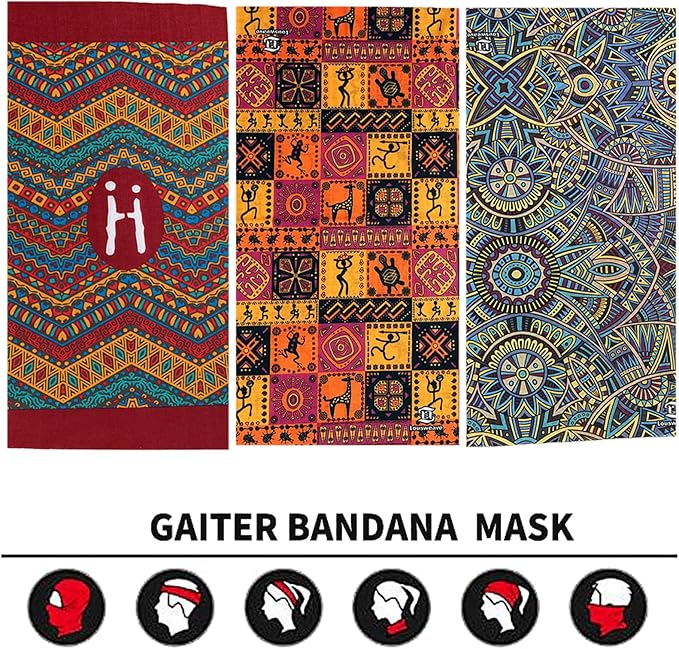 Neck Gaiter Face Cover Bandana Mask Scarf, Breathable Sun& Dust-proof for Cycling Running Fishing Hiking