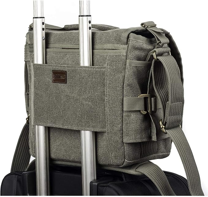 Think Tank Retrospective 10 V2.0 Canvas Shoulder Bag for Mirrorless or Standard DSLR Cameras and Photo Accessories - Pinestone - Large