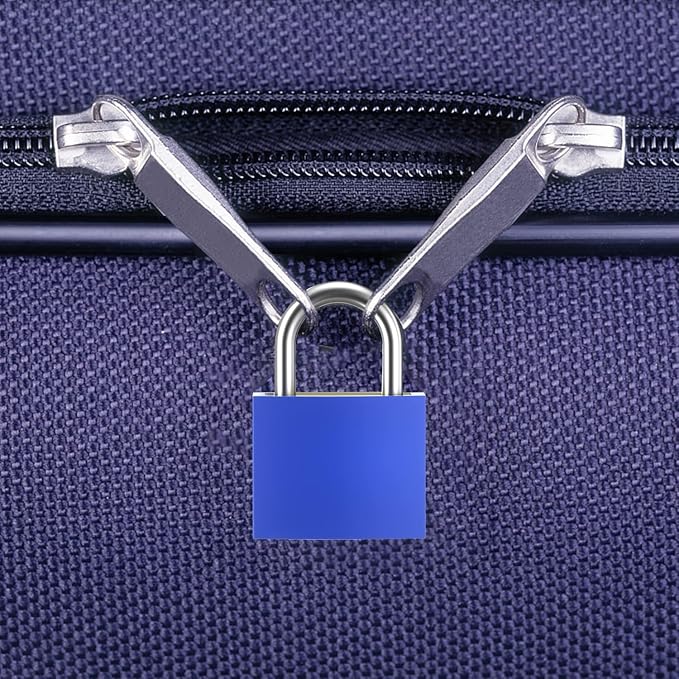 5 Pcs Suitcase Locks with Keys, Small Padlock with Key, Luggage Padlocks, Mini Keyed Padlock for Travel Bags, School Gym Locker, Toolbox - 23mm (Colorful)