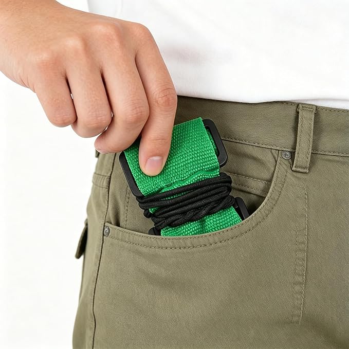 Multi Use Strong Adjustable Luggage Connector Straps for Suitcases,2 Pack Flexible Luggage Accessories Elastic Fastening Bag Strap (Green)
