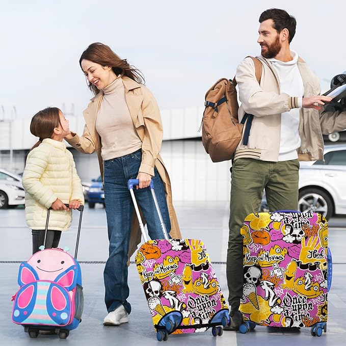 Luggage Covers for Suitcase Protector Tsa Approved Fits 20 24 28 Inch Luggage, Custom Baggage Cover for Travel Anti Scratch Dirt Washable
