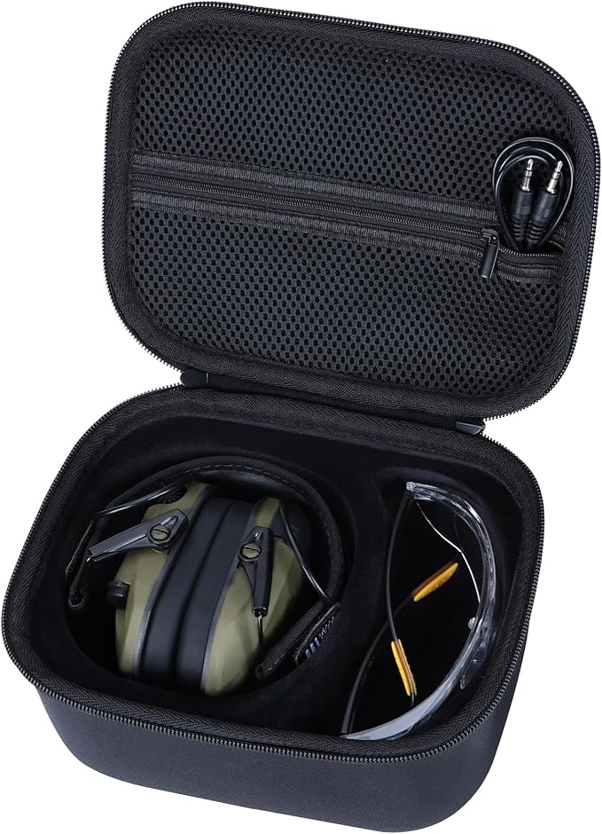 Lebakort Storage Case Compatible with Walkers Razor Slim/Howard Leight Honeywell Impact Sport/PROHEAR 066 030 Electronic Shooting Earmuffs Hearing Protection Muffs
