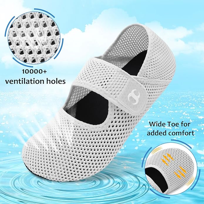 Water Shoes for Women Men Barefoot Beach Swim Aqua Socks Summer Wide Slides Sandals Quick Dry Pool River Sea Sock Shoes