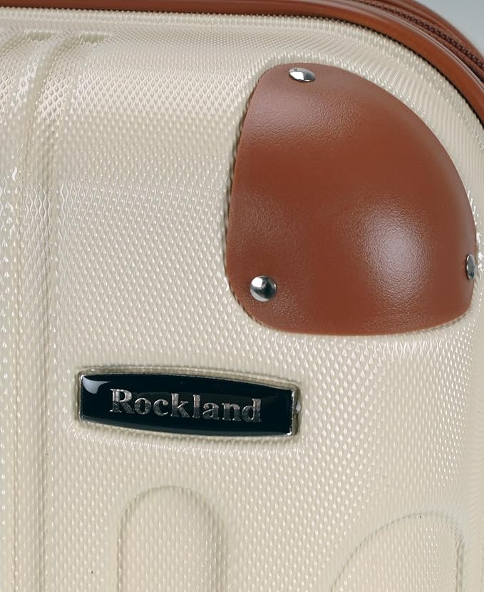 Rockland London Hardside Spinner Wheel Luggage, Carry-On 20", White