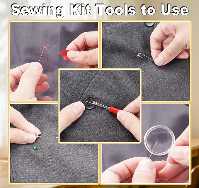 StiVerse 189 Pcs Sewing Kit for Adults, Beginners, 43 Color Needle and Thread kit, Mom Grandma Women Professional Sewing, Supplies Accessories for Travel Worker, Emergency, DIY and Home