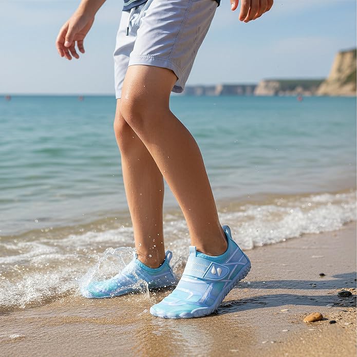 Stelle Kids Water Shoes Wide Toe Box Barefoot Quick Dry Non-Slip Aqua Shoes for Boys Girls Toddler Beach Swim Pool