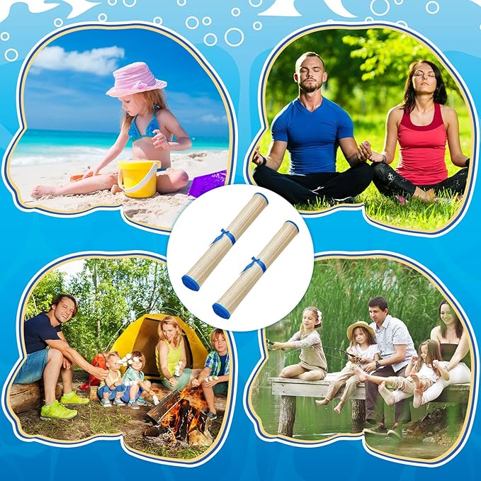 Qunclay 4 Packs Straw Beach Mat Waterproof Non Slip Straw Mat Foldable Lightweight Picnic Mat with Trim for Camping Sunbathing Picnic Floor Yoga